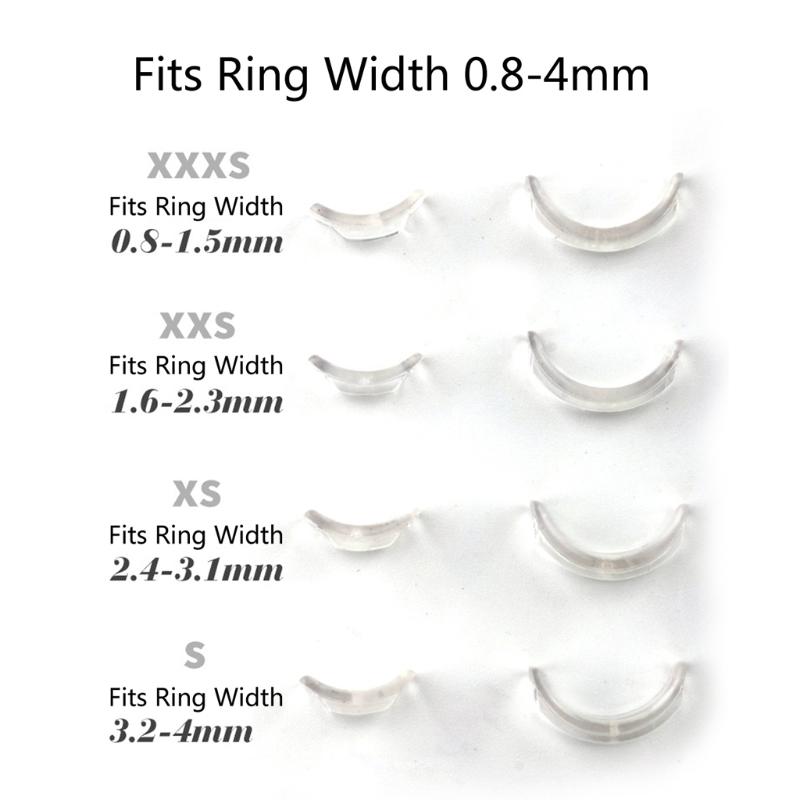 8 Pieces Invisible Ring Size Adjusters Invisible Clip Guard Resizer Clear Guard Ring Sizer Fit for Man Woman Loose Ring
