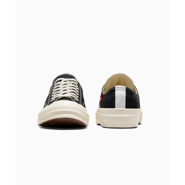 Comme des Garçons PLAY x Converse Chuck 70 Low Черные 2023 Унисекс Кроссовки Красный Экрю A08796C