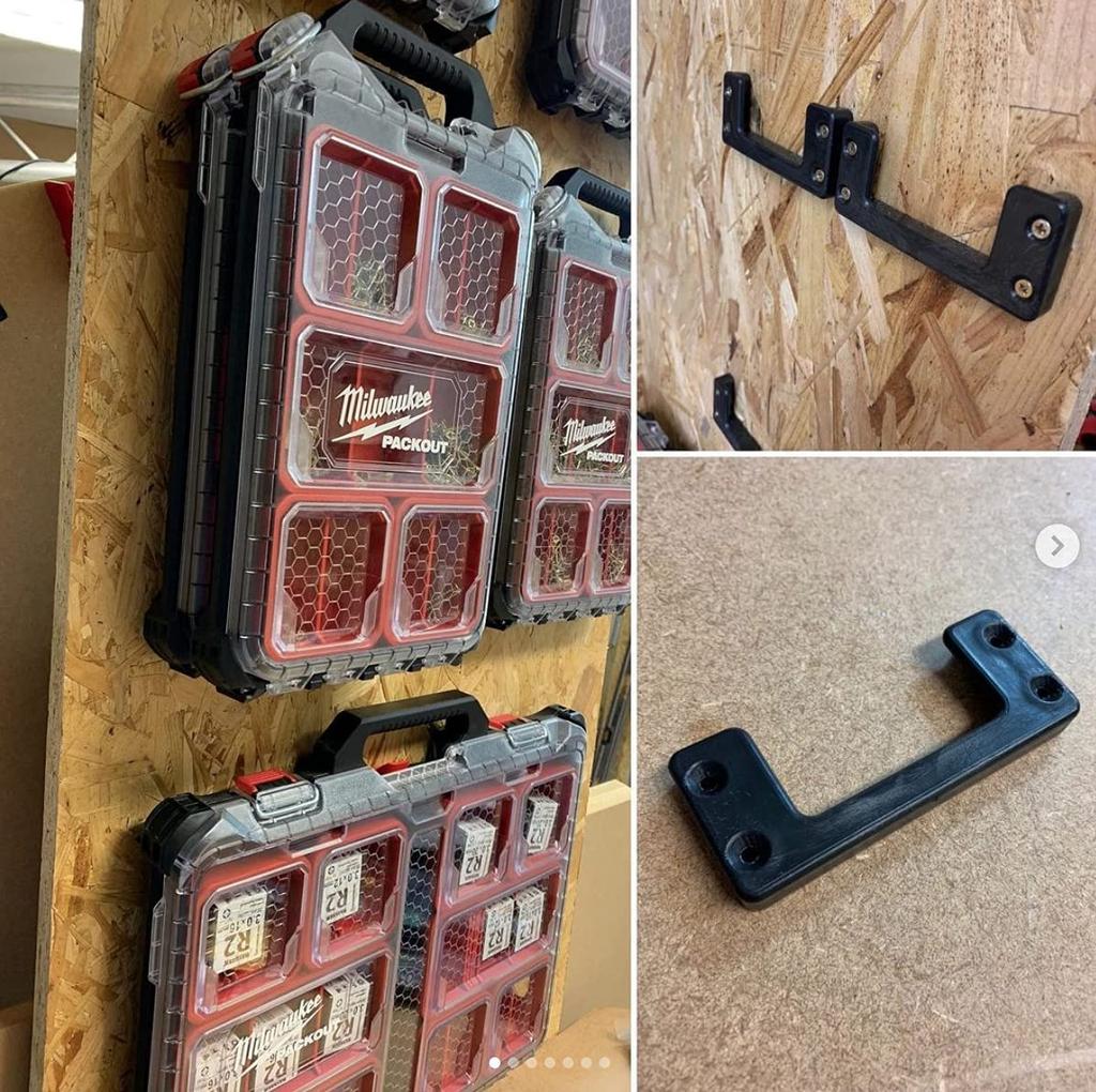 StealthMounts Кнехты Ножки Кнехты Система хранения ящика для инструментов Крепится где угодно Совместимо с Milwaukee Packout 'n' (6 упаковок) (красный)