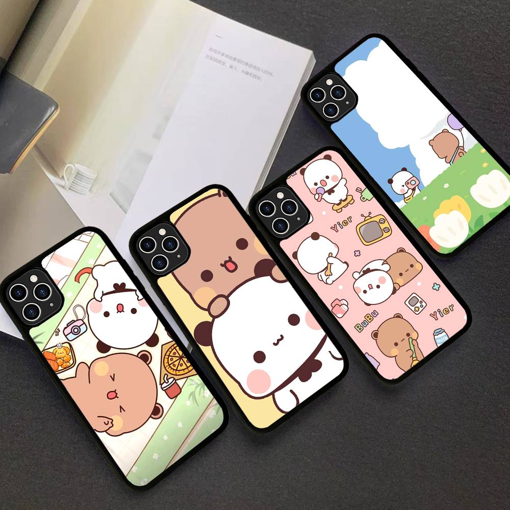 Чехол для телефона с персонажами Бубу и Дуду для IPhone 17 16 15 14 13 Plus 12 11 Pro Max Чехлы из PC+TPU Задняя крышка