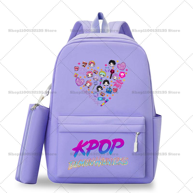 Школьный рюкзак Kpop Охотники на демонов Студенческий Подросток Рюкзак Девочка Повседневный Кавайный Школьная сумка Дорожный рюкзак Mochila Подарок для STEM DIY Набор для сборки 3D