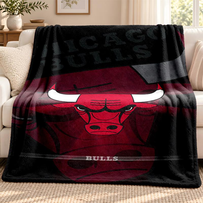 Chicago Bulls blanket Flannel Blanket Soft Cozy Plush Throw for Sofa Bed Lightweight Home Decoration Outdoor camping