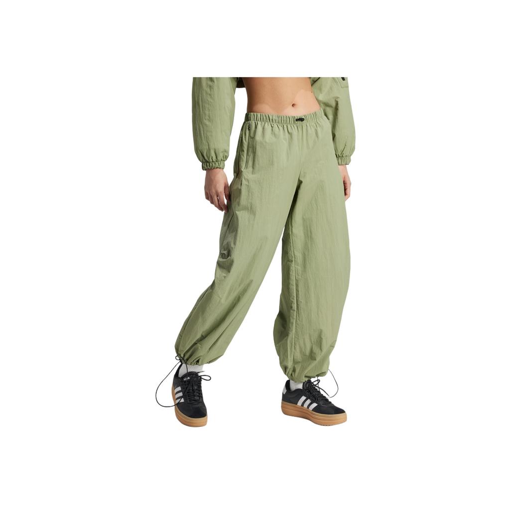 Adidas City Escape Solid Color Loose Weave Casual Pants Women Bottoms Tent-Green IW5205
