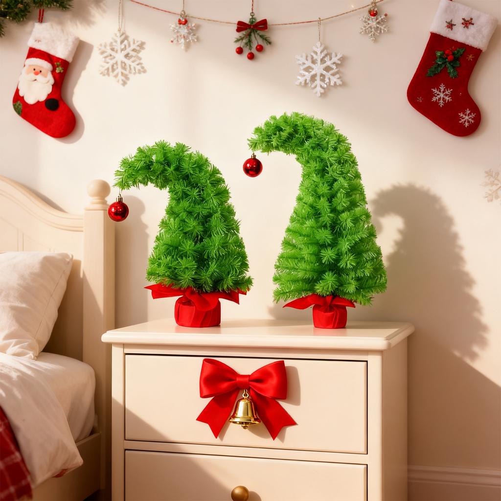 Рождественская имитация дерева высокой плотности, праздничное украшение, кривое дерево