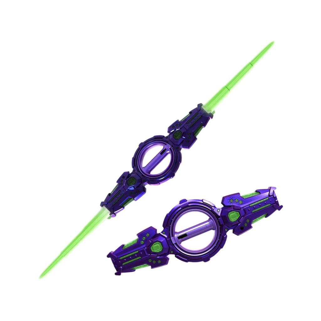 Double Edged Fire Spinning Sword, Stretching Light Sword, Rotating Blades, Colorful Lights, Cool Lasers Sword Toy