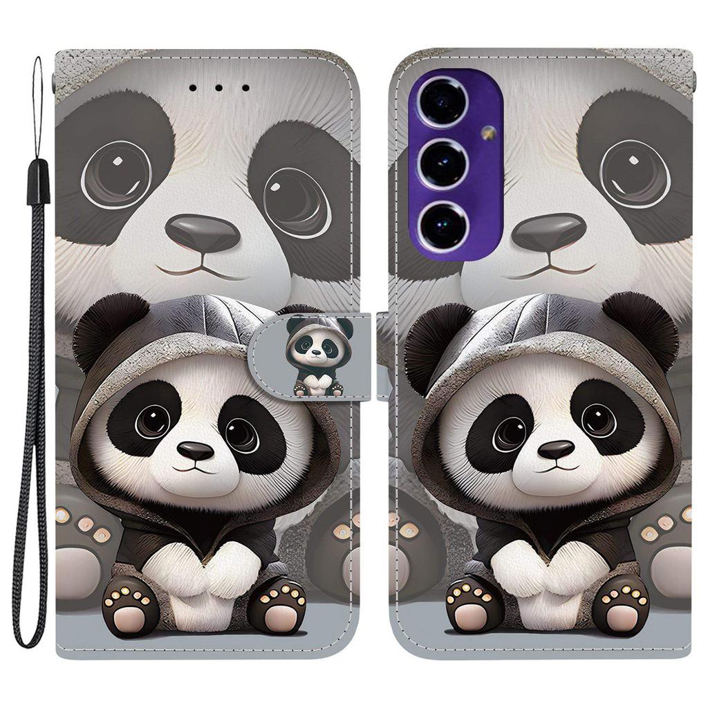 For Samsung Galaxy A16 5G/4G Wallet Case Pattern Printing Leather Stand Phone Cover with Strap