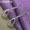 CHSHINE стерлингового серебра 925 пробы серьги с тремя витками очаровательные ювелирные изделия женские вечерние модные серьги