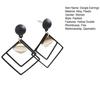 1 Pair Dangle Earrings Geometric Matte Personality Minimalist Hollow Double Rhombuses Women Stud Earrings Fashion Jewelry