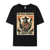 Funny Mexican Bigfoot El Squatcho The Wild Chancla Men's T-Shirts High Quality Vintage