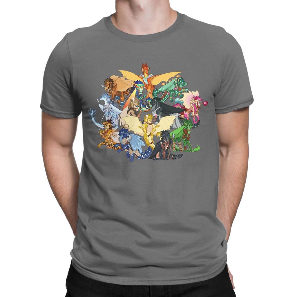 Wings Of Fire As Characters Novelty Graphic 100 Cotton Tshirt The Dragon Prince Tops Tees For Unisex