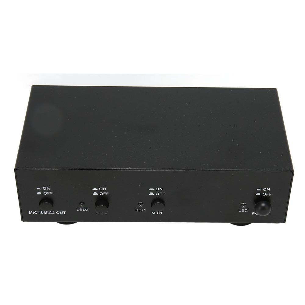 High Stability 48V Phantom Power Supply With XLR Cable 2 Channel  For Condenser Microphone