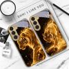 Тигр силы Для Samsung Galaxy S26 S20 FE S21 S22 S23 Plus S24 Ultra S25Ultra S21+  S22Plus Золотой стеклянный чехол для телефона