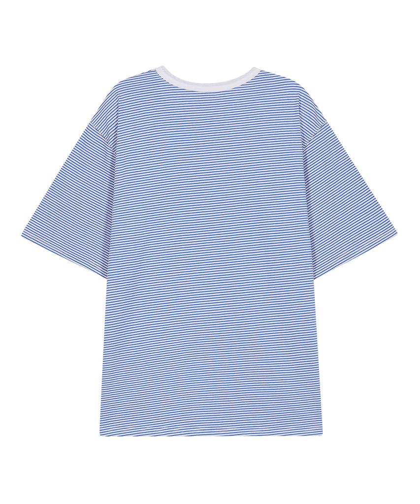 UNION BALANT Parrot Striped T-Shirt Blue