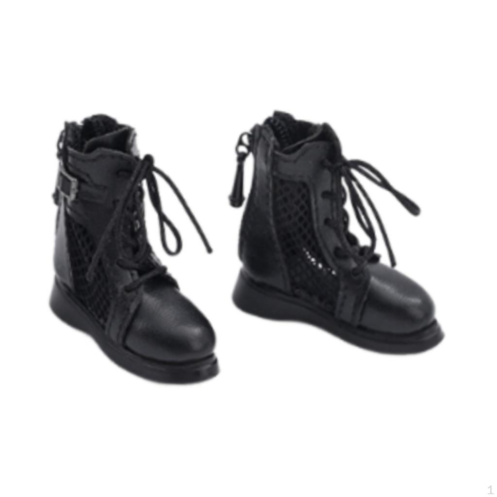 1/6 Action Figures Fishnet Boots, 12-inch Doll DIY Fashion, for Girl Dolls, Miniature