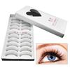 10 Pairs Natural Fashion Eyelashes Eye Makeup Long False Lashes Sparse