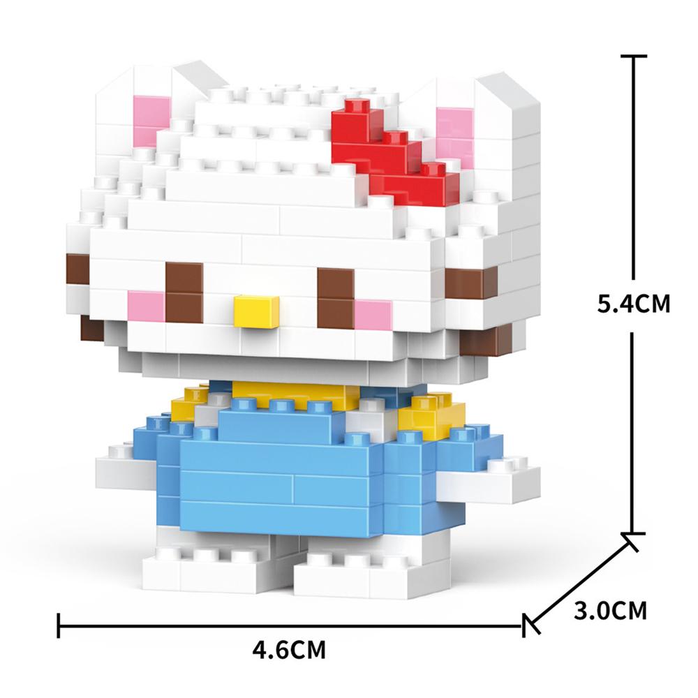 Cartoon Anime Blocks Kuromi My Melody Cinnamoroll Mouse Building Blocks Doll Toy Kids Birthday Gift