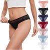 Lace Panties Women's Mid-waist Sexy Seamless Women's Briefs European and American Cross-border Mesh Comfortable and Breathable