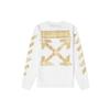 SS20 Tape Arrows Print Long Sleeve Crew Neck T-Shirt Men Tops White OMAB001R201850020148