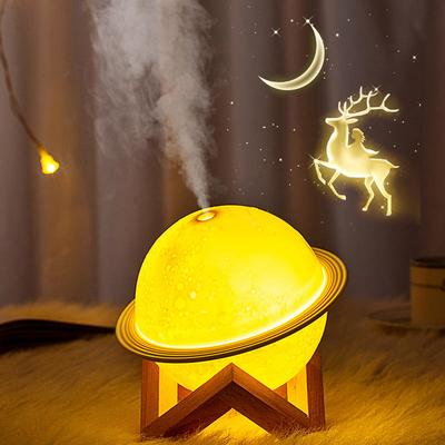 Lunar 200 мл Увлажнители прохладного тумана Диффузор аромамасел Мини 3D Лунная лампа Ультразвуковой увлажнитель воздуха для дома Лунный увлажнитель