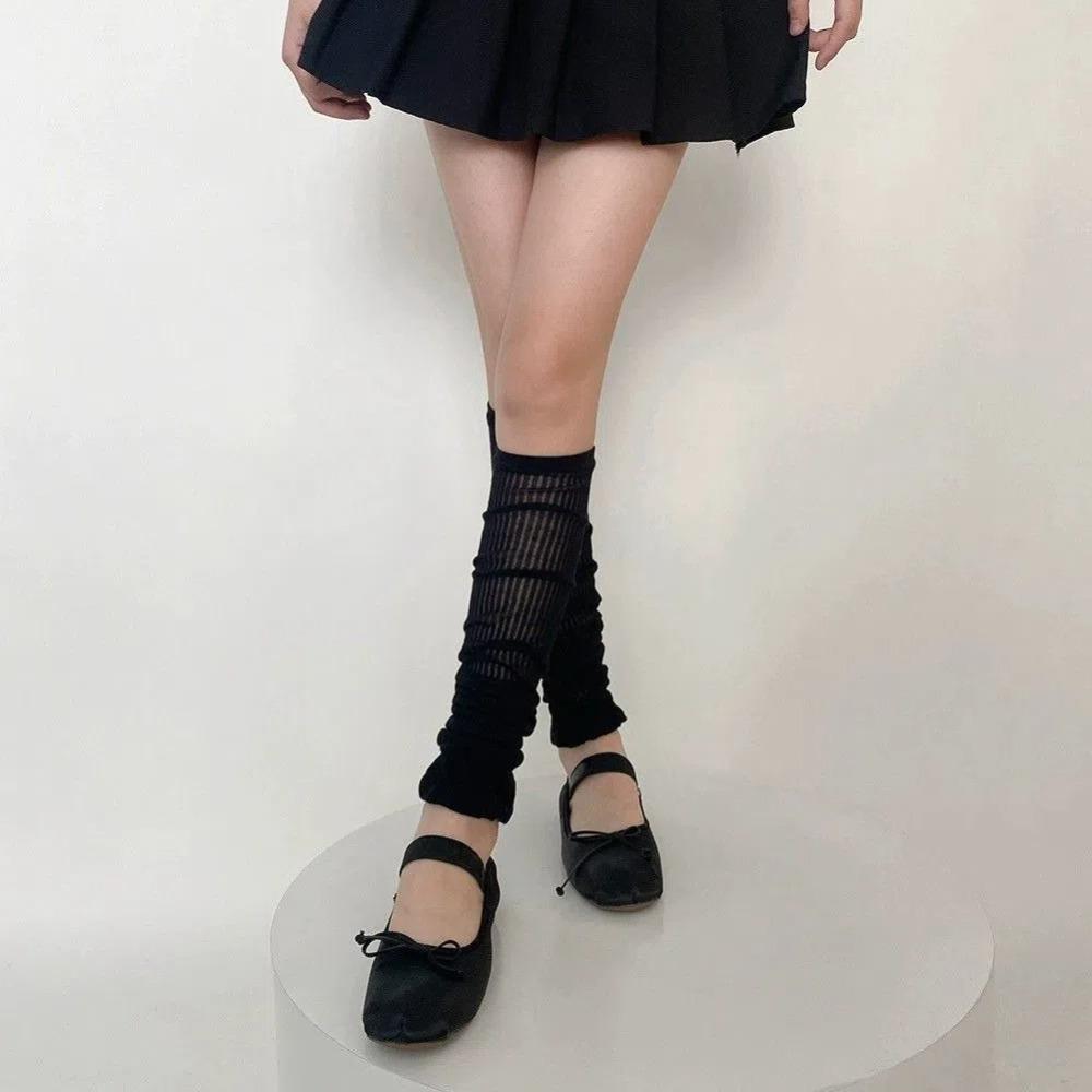 Тонкие гетры с оборками, милые гетры-манжеты для балетной лолиты, модные гетры с оборками до колена, лето