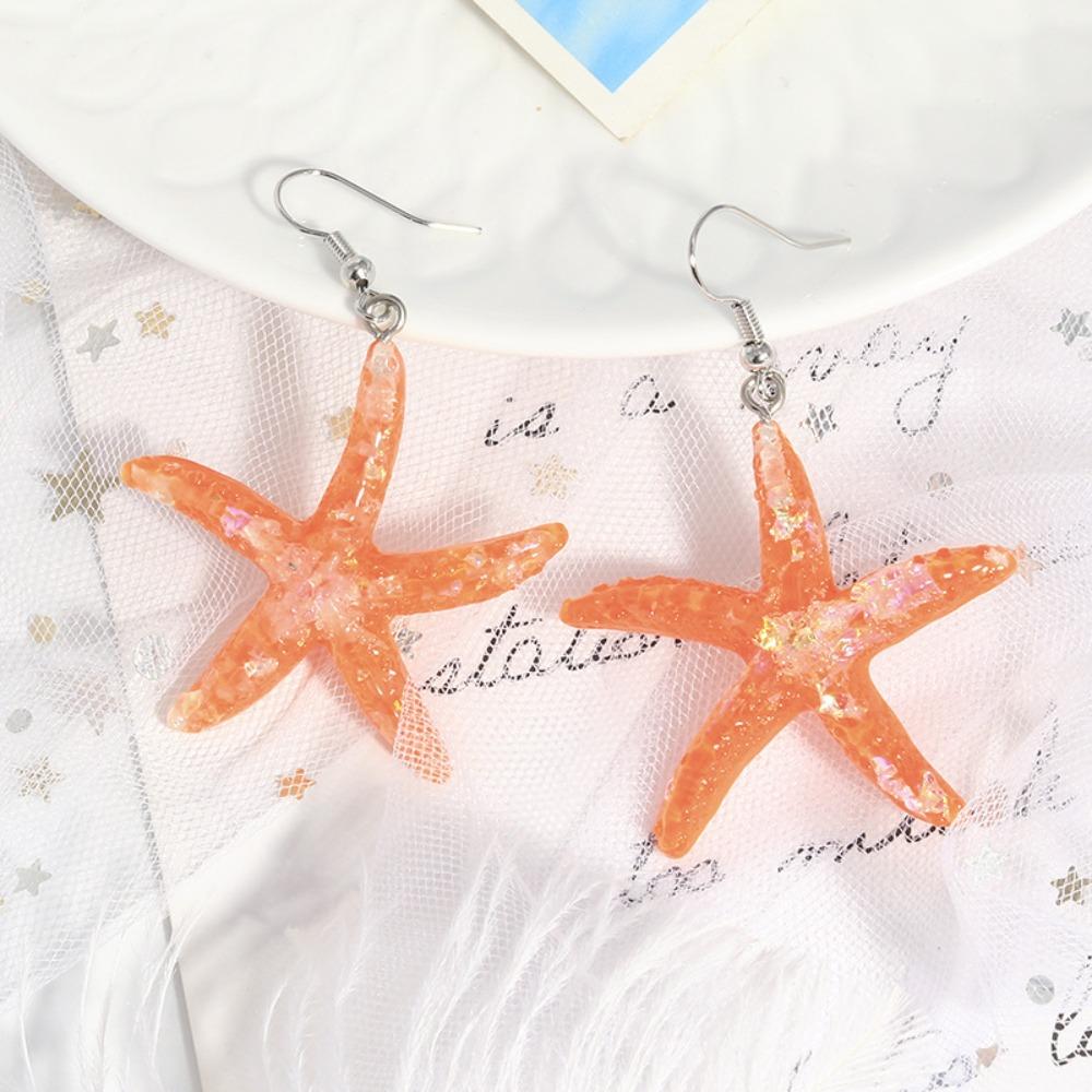 Bohemian Starfish Earrings Pendant Exaggerated Earrings Jewelry Gifts Starfish Ear Stud  Women
