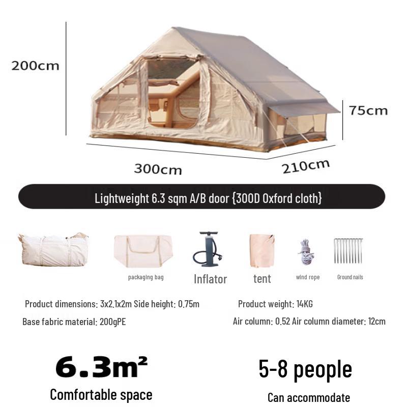 ZISIZ Portable Outdoor Inflatable Camping Tent