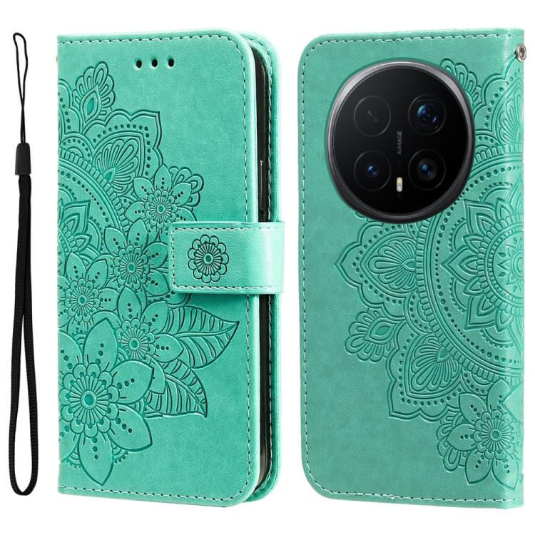 Seven-petal Flowers Embossing Leather Phone Case