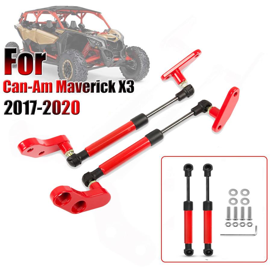 Красно-черные анодированные комплекты открывателей дверей из кованого алюминия для Can-Am Maverick X3 2017-2020