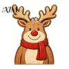 Christmas Theme Room Decor Wooden Table Decorations, Santa Claus Snowman Reindeer Desktop Ornaments, Festive Home Office Accents Distressed