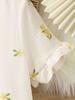 Off White Girls Summer Dress, Comfortable and Soft A line Short Sleeve Kids Dresses