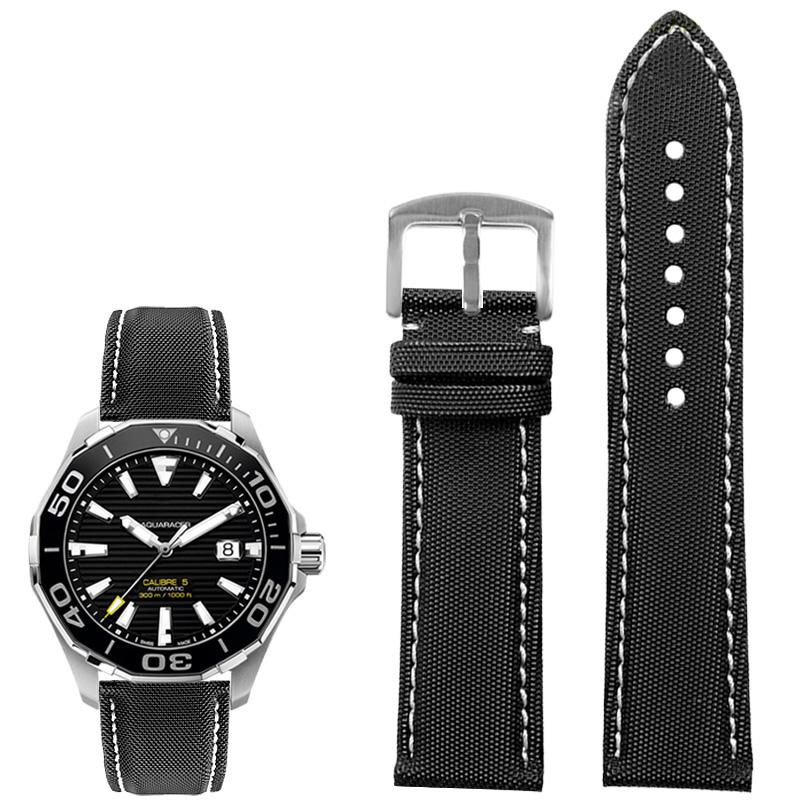 Классический 20 мм 21 мм 22 мм 23 мм 24 мм нейлоновый кожаный ремешок для часов Seiko № 5 Rolex longines WATCH Мужской Женский холщовый тканевый ремешок для часов