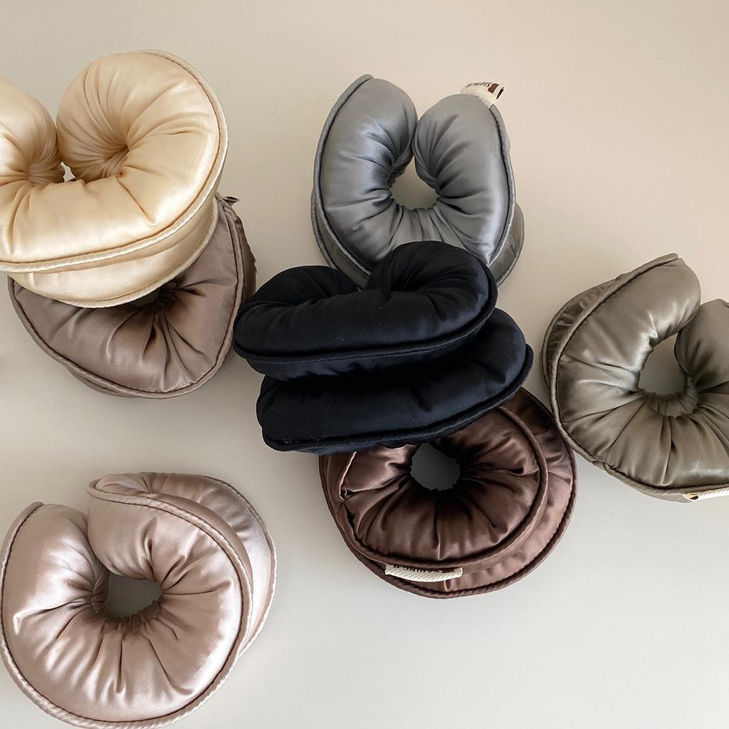 Губка Сон Эластичная резинка для волос Хрустики для волос для женщин Аксессуары для волос Девушки Мягкий однотонный сатин Наполненный хлопком Большие резинки