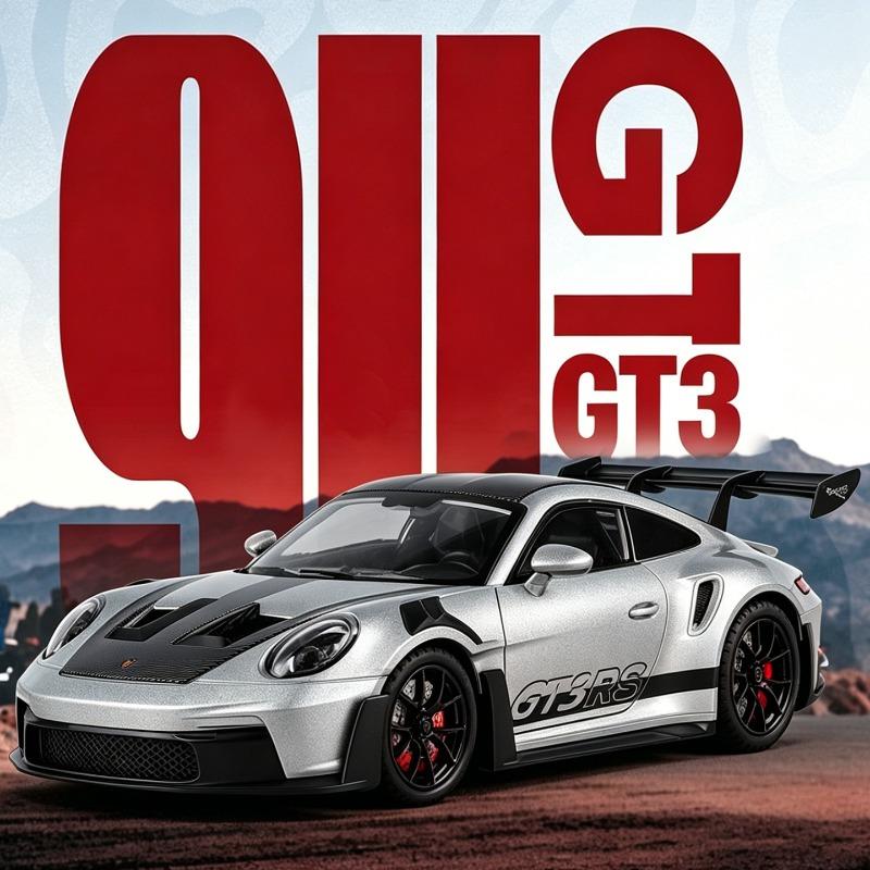 1/24 Porsche 911 GT3 RS Сплав Спортивный Автомобиль Модель Коллекция Украшение Игрушечный Транспортное Средство Литье под Давлением Миниатюра Voiture Подарок Парню