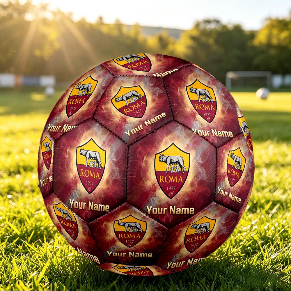 Personalized Size 5 Football AS Roma Pattern Outdoor Game Sports Ball Gift