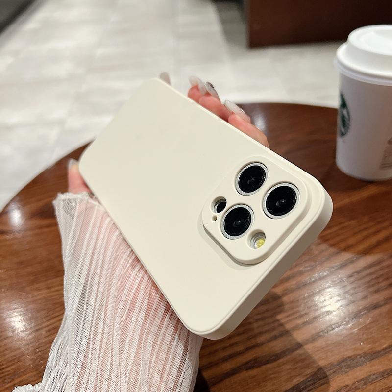Liquid Silicone Shockproof Matte Case For iPhone 16E 16 Pro Max 15 Plus 14 Pro 13 12 11 Pure Color Slim Soft Anti-Fall Phone Cover