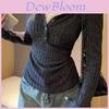 Two Piece Knit Sweater With Deep V Neck For Casual Office Wear