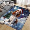 Christmas dog Home Sofa Decoration for Living Room & Bedroom, Non‑Slip Play Flannel Floor Mat for Game Room