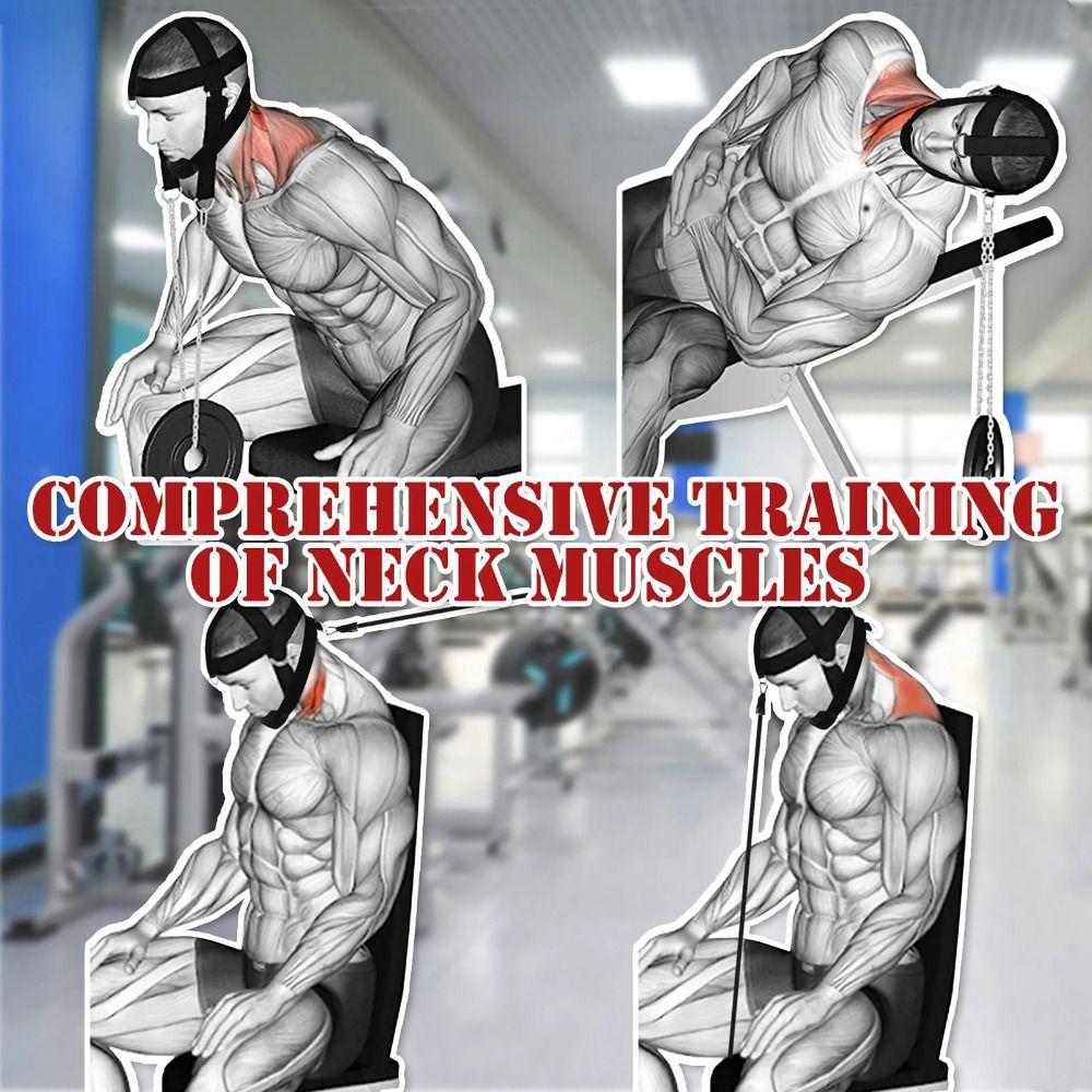 Increase Strength Head Neck Harness Adjustable Weight Lifting Belt Head Neck Trainer Band Gym
