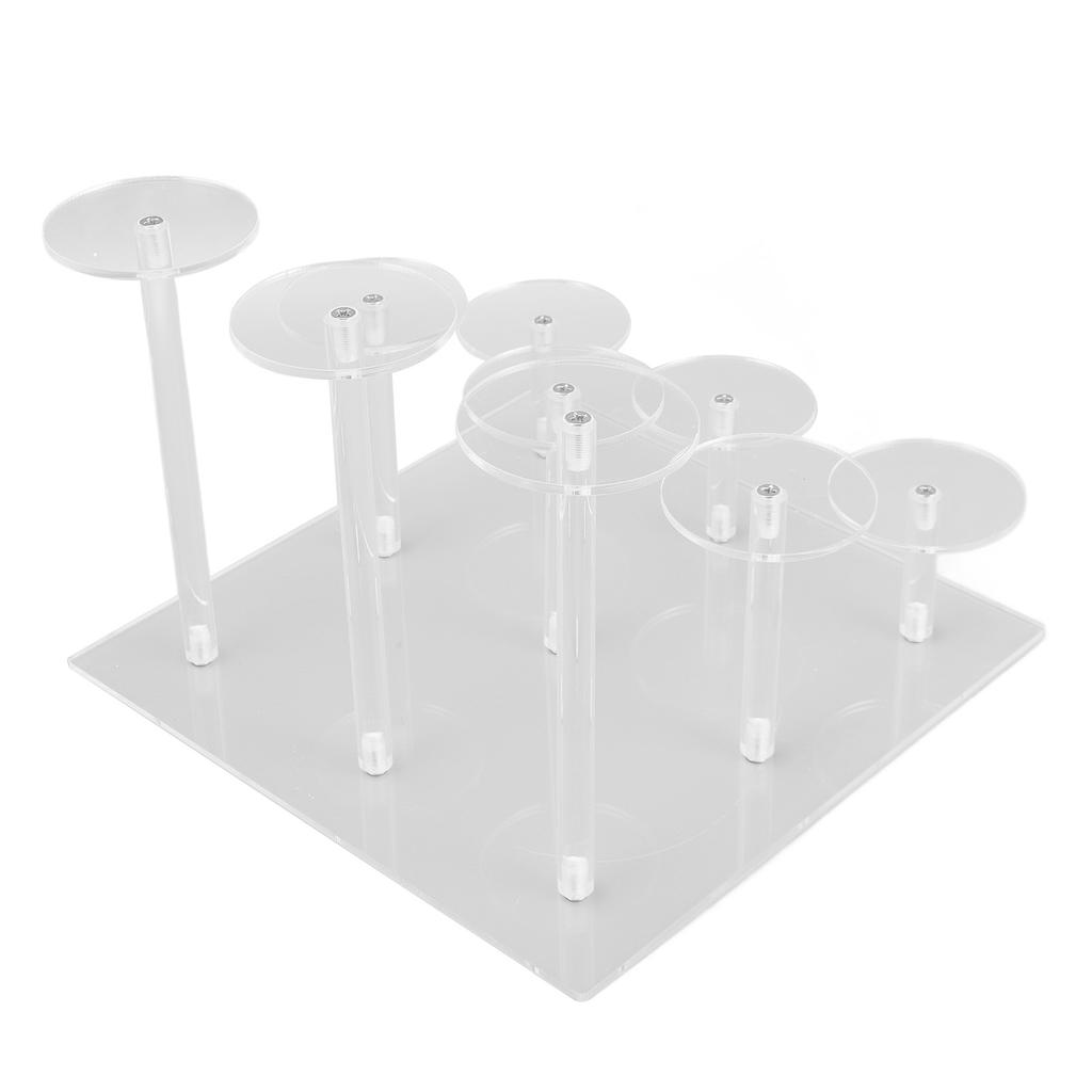 Display Riser Shelf Clear Acrylic Cake Stand Multifunctional for Cupcakes Jewelry Cosmetics Christma