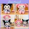 Cute Kuromi My Melody Bow Dress Plush Doll Toy For Birthdays And Gifts