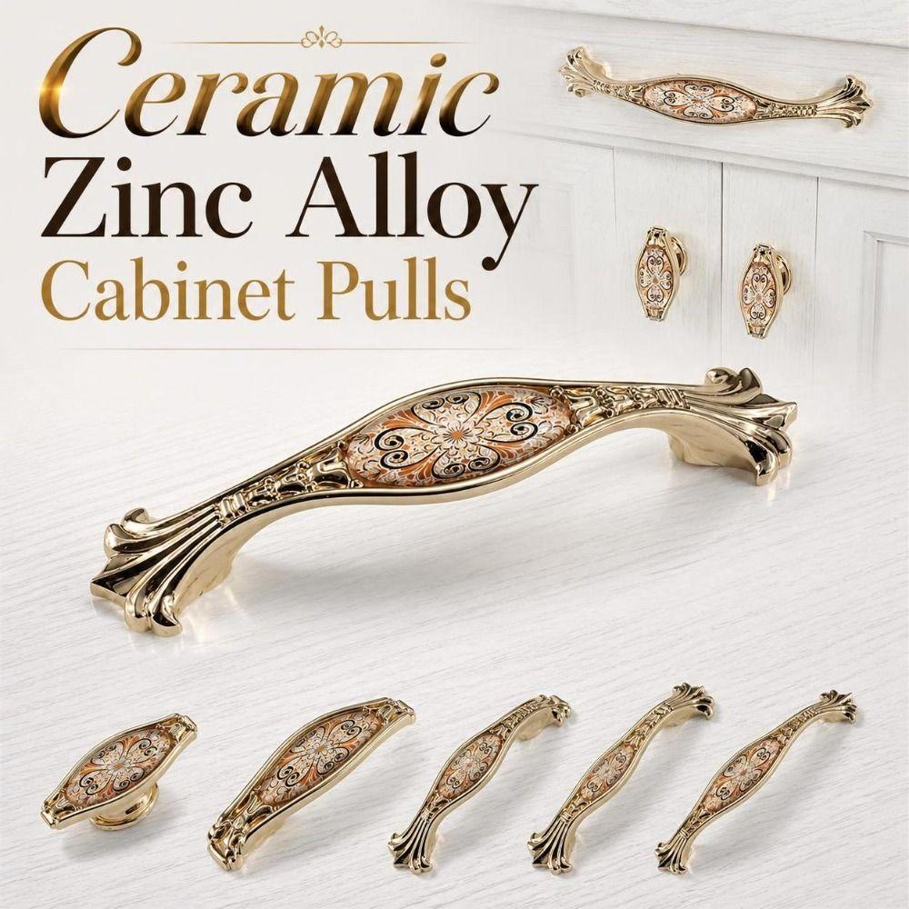 96mm128mm192mm Decorative Drawer Handles Exquisite Vintage Cabinet Knobs  Wardrobe