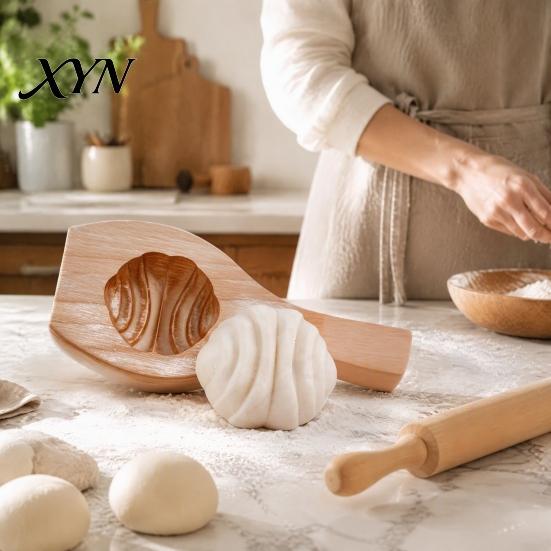 Удобный кулинарный гаджет для приготовления Деревянная форма для баоцзы, Ручная пресс-форма для пельменей, Традиционная форма для баоцзы, Быстрое запечатывание обертки