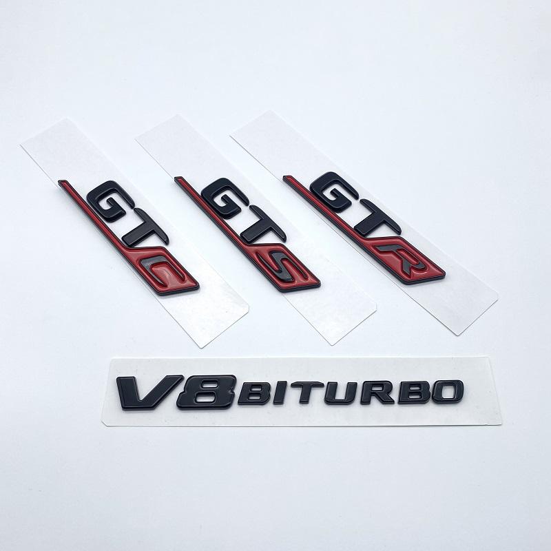 LWC1 3D ABS Rear Trunk Decal Emblem Badge Sticker For Mercedes AMG GT R S C GTR GTS GTC V8biturbo C190 Car Accessories
