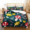 Mushroom Duvet Cover Set Microfiber Wild Plants Flowers Bedding Set Nature Botanical Animal Comforter Cover Single Queen Size
