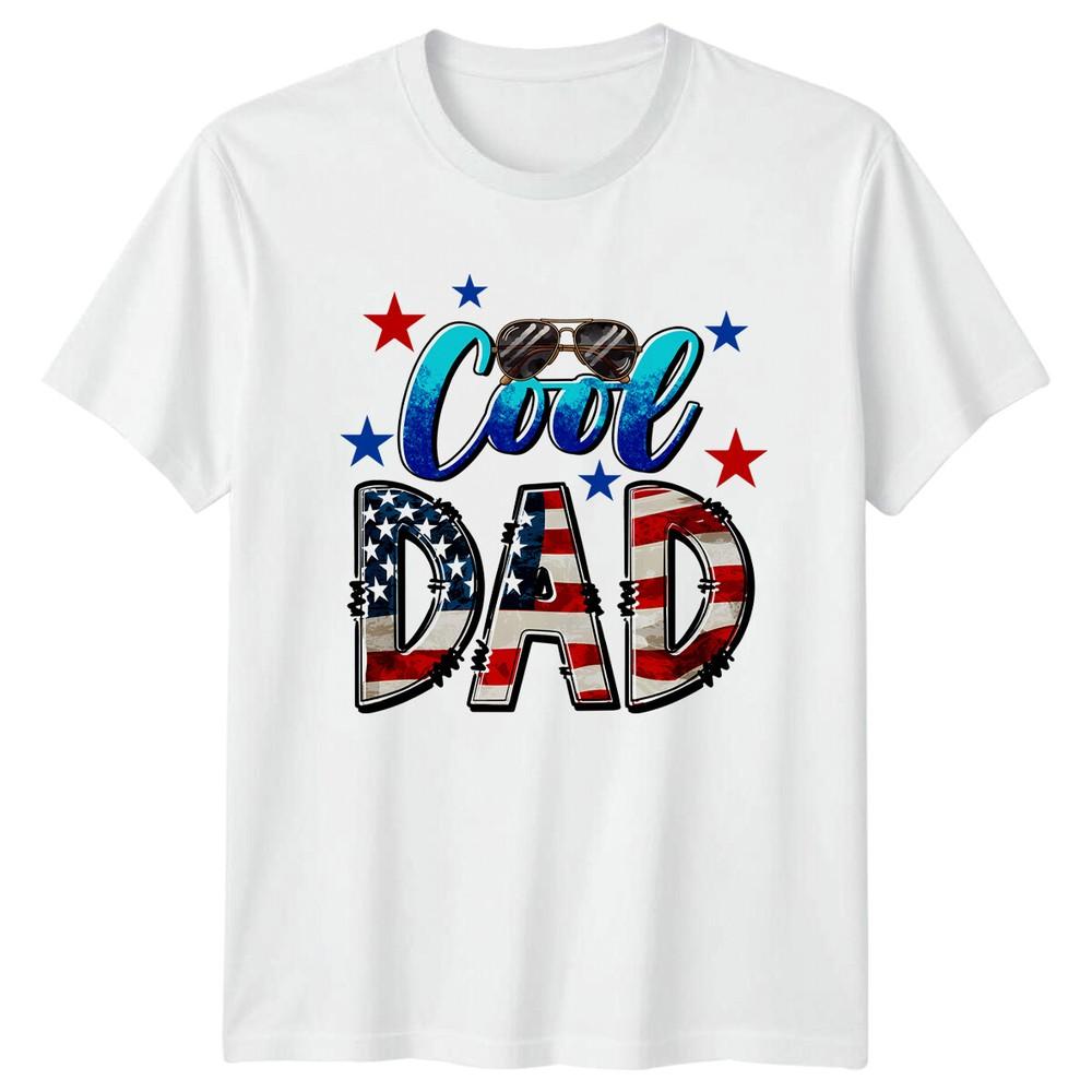 Cool Dad American Flag Sunglasses Fathers Day TShirt