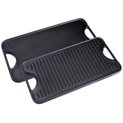 Plaque à Griller en Fonte Émaillée Двусторонняя индукционная решетка 47x25 см для Feu Victoria 31770 Noir 31770