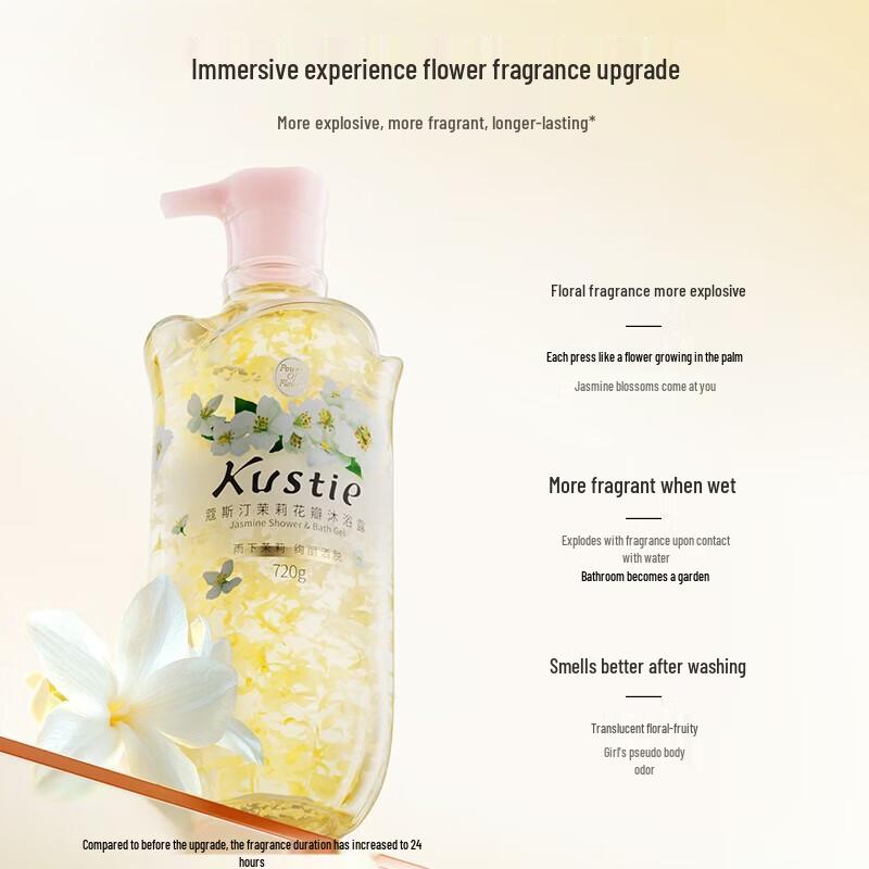 Kustie Jasmine & Orchid Fragrant Hydrating Shower Gel Twin Pack