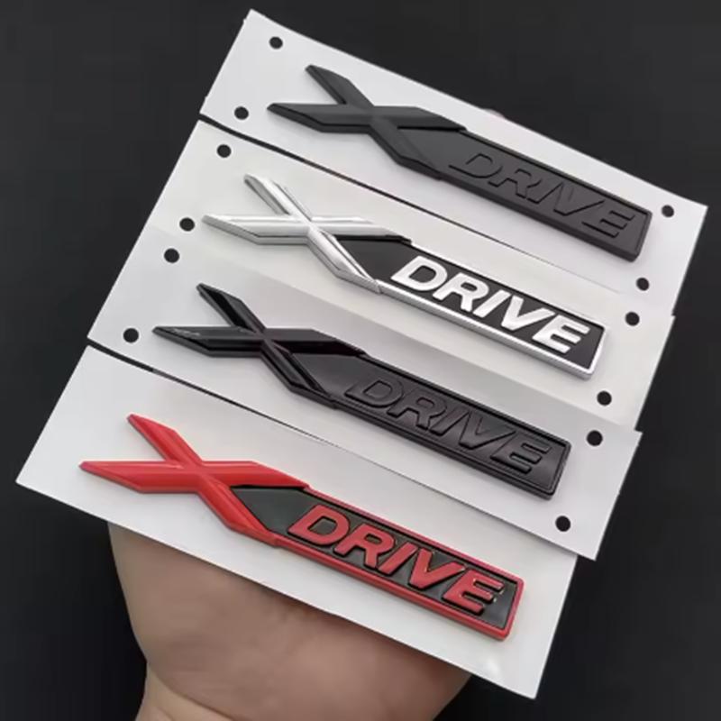 TCPI3 3D ABS XDrive Logo X Drive Emblem Car Rear Trunk Badge Fender Side Sticker For BMW Xdrive 320d 320i 530d 525d X3 X5 Accessories