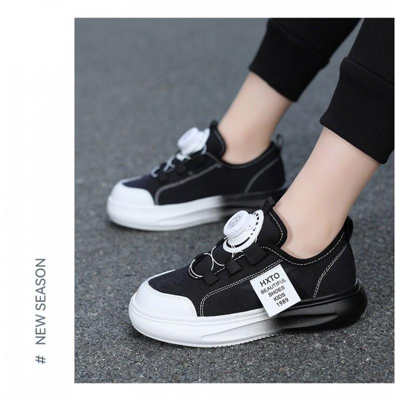 Girls Canvas Sneakers Breathable Running Shoes Kids Casual Low-Top Sports