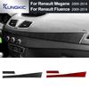 Для Renault Fluence Megane RS 2009 2010 2011 2012 2013 2014 LHD RHD Накладка на панель приборов из настоящей мягкой углеродной fibras Наклейка